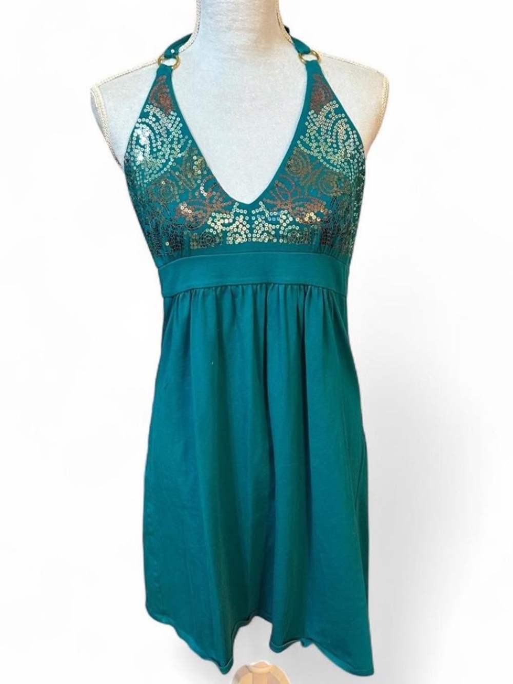 Vintage Victorias Secret Teal Sequin